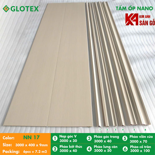 Tấm Ốp Tường Nano Glotex NN17